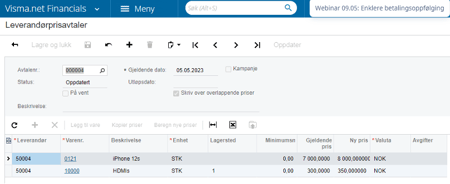 Visma Net indkøb