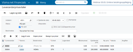 Visma Net screenshot