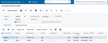 Visma Net overblik