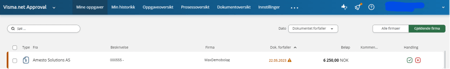 Visma Net ankommet til approval