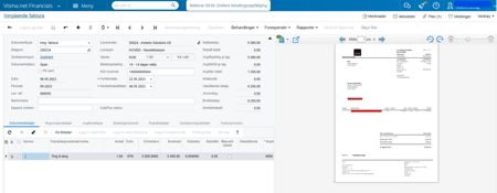 Visma Net behandle fakturaer
